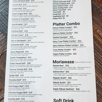 Urban Sushi Kitchen - Menu 2of2 (2/19/24) - Japanese Near Me - Seattle, Washington