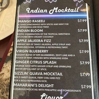 Red Chillez Indian Cuisine - Mocktails - Indian Near Me - Concord, North Carolina
