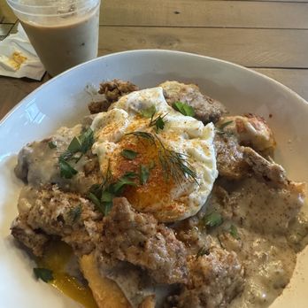 Butter Punk - Biscuits and mushroom gravy. Add sausage, add egg - Breakfast & Brunch Near Me - Asheville, North Carolina