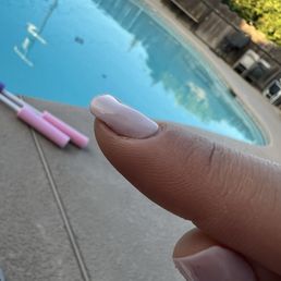 Patchy/ bumpy uneven manicure