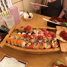 All you can eat sushi platter of your choice of rolls. All you can eat sushi platter of your choice of rolls.