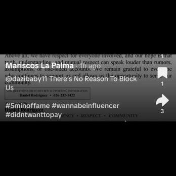Mariscos La Palma  - This hashtag was left on the venue's tiktok. So professional by the owner and also they took videos without permission and consent. - Bars Near Me - El Monte, California