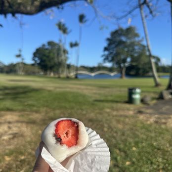 Two Ladies Kitchen - Strawberry mochi cross section - Bakeries Near Me - Hilo, Hawaii