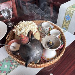 Agelgil Ethiopian Restaurant Seattle - Coffee ceremony