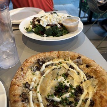 Mellow Mushroom Virginia Beach - Holy Shiitake Pie - Small, Enlightened Spinach Salad - Large - Pizza Near Me - Virginia Beach, Virginia Mellow Mushroom Virginia Beach - Holy Shiitake Pie - Small, Enlightened Spinach Salad - Large - Pizza Near Me - Virginia Beach, Virginia
