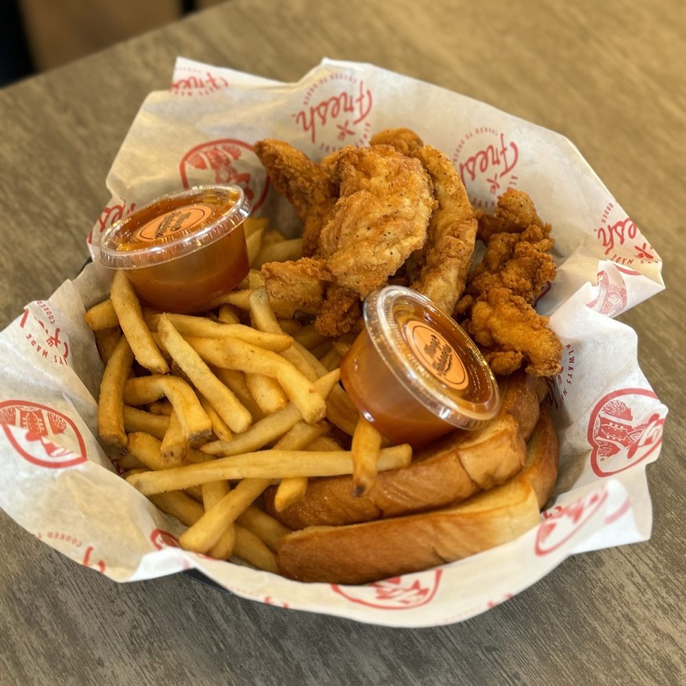 Slim Chickens - Chicken Tenders with Mago Habanero sauce - Chicken Shop Near Me - Davenport, Florida Slim Chickens - Chicken Tenders with Mago Habanero sauce - Chicken Shop Near Me - Davenport, Florida