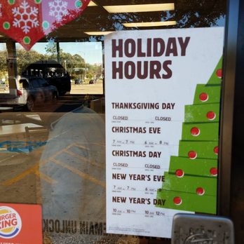 Burger King - 2018 holiday hours - Burgers Near Me - Houston, Texas