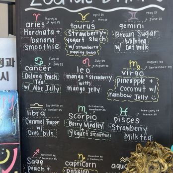 Boba Sound - Zodiac drink menu - Bubble Tea Near Me - Los Angeles, California