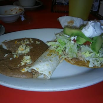 La Familia - Tostoda with beans - Mexican Near Me - Rock Falls, Illinois La Familia - Tostoda with beans - Mexican Near Me - Rock Falls, Illinois