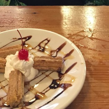 Maria Bonita - Hot churros filled with cream . Drizzled with caramel and chocolate - Mexican Near Me - Orem, Utah