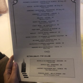 Petralunga - Wine menu, part 1. - Pizza Near Me - Miami, Florida Petralunga - Wine menu, part 1. - Pizza Near Me - Miami, Florida