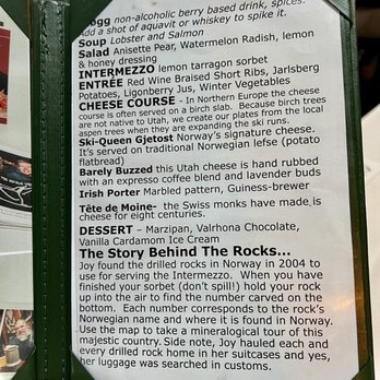 The Viking Yurt - Prix Fixe menu - American Near Me - Park City, Utah