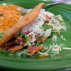 Mi Tierra Mexican Restaurant - Chicken taco with flour tortilla