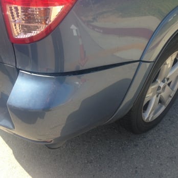Green Tech Collision Center - Heres a before picture of the right side of my rear bumper. - Body Shops Near Me - Upland, California Green Tech Collision Center - Heres a before picture of the right side of my rear bumper. - Body Shops Near Me - Upland, California