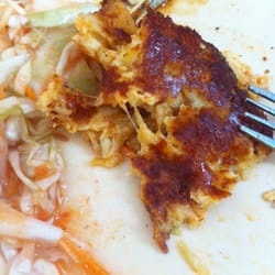 Mila's Pupuseria - Almost done with my delicious pupusa