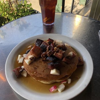 The Peach Cafe - Pork Belly Stack - Just an epic dish! - New American Near Me - Monrovia, California The Peach Cafe - Pork Belly Stack - Just an epic dish! - New American Near Me - Monrovia, California