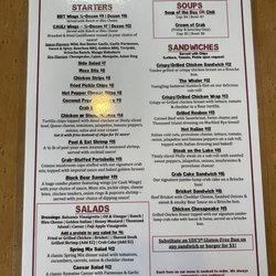 Black Bear Tavern and Restaurant - Menu front 01/02/23