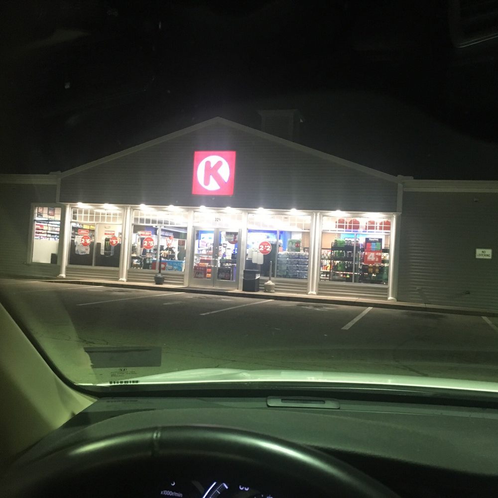 Circle K - the front of a convenience store at night - Convenience Stores Near Me - Hudson, New Hampshire