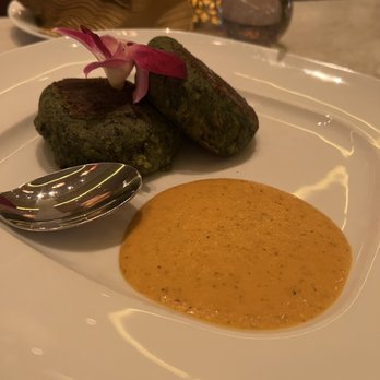 Tamarind - Hara Bhara Kabab - very good and the sauce is spicy - Indian Near Me - New York, New York Tamarind - Hara Bhara Kabab - very good and the sauce is spicy - Indian Near Me - New York, New York