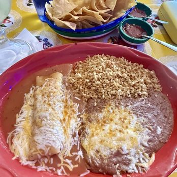Reuben's Mexican Food - Single One Enchilada, Beans and Rice $15 - Mexican Near Me - Hilo, Hawaii Reuben's Mexican Food - Single One Enchilada, Beans and Rice $15 - Mexican Near Me - Hilo, Hawaii
