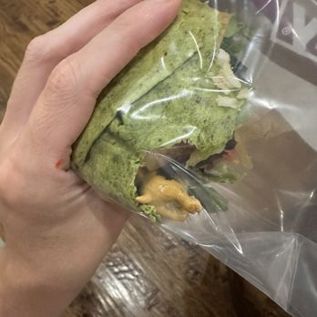 Dive Coastal Cuisine - Plastic dog toy found in my wrap - Seafood Near Me - Dallas, Texas