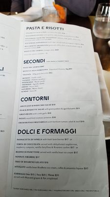 Menu photo 1 Molto Italian Kingston, ACT Menu photo 1 Molto Italian Kingston, ACT