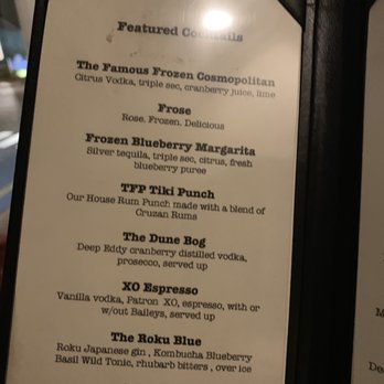 The Front Porch Piano Bar & Restaurant - Drink menu - Lounges Near Me - Ogunquit, Maine
