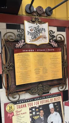 Menu photo 2 Old Fisherman's Grotto Monterey, CA Menu photo 2 Old Fisherman's Grotto Monterey, CA
