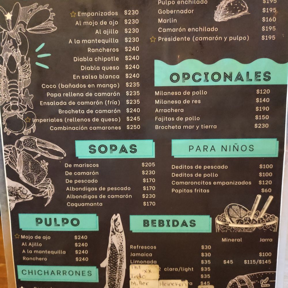 Mariscos Los Laureles - Menu (2 of 2) - Jan 2024 - Seafood Near Me - La Paz, BCS Mariscos Los Laureles - Menu (2 of 2) - Jan 2024 - Seafood Near Me - La Paz, BCS