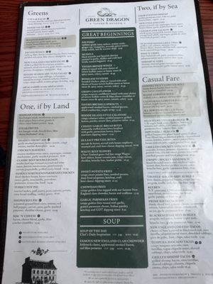 Menu photo 6 Green Dragon Tavern & Museum Carlsbad, CA