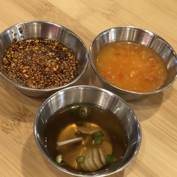 Khao Thai - Hot sauce trio - Thai Near Me - Portland, Oregon