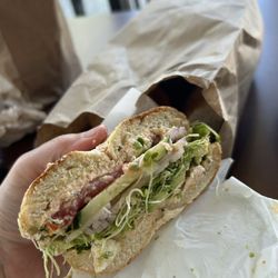 House of Bagels - Veggie with avocado and sun-dried tomato spread