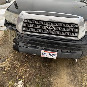 Classic Accident Repair Center - Before repairs damage to truck. - Auto Repair Near Me - Mentor, Ohio