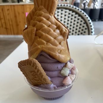 Little Taiyaki - Ube Upside Down Taiyaki Cone - Ice Cream & Frozen Yogurt Near Me - Sapulpa, Oklahoma