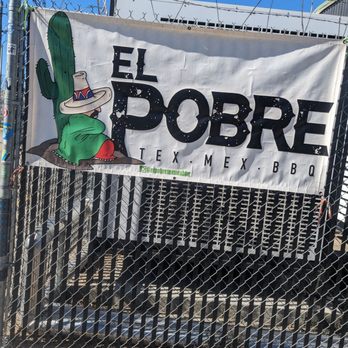 El Pobre - Sign in front of the parking area for the food truck - Food Trucks Near Me - Houston, Texas El Pobre - Sign in front of the parking area for the food truck - Food Trucks Near Me - Houston, Texas