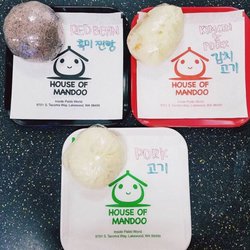 Our lineup! Red Bean! Kimchi! Pork!