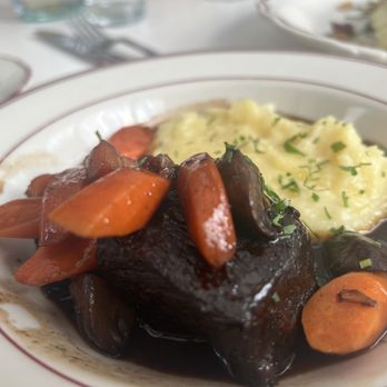 Le Diplomate - Half portion of the beef bourguignon. Melts in your mouth and the port wine reduction is amazing - Brasseries Near Me - Washington, DC, District of Columbia Le Diplomate - Half portion of the beef bourguignon. Melts in your mouth and the port wine reduction is amazing - Brasseries Near Me - Washington, DC, District of Columbia