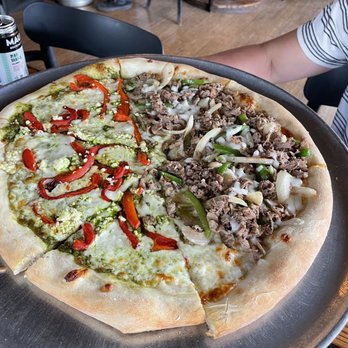 Prison Street Pizza - half Philly Cheesesteak, half Windmills - Pizza Near Me - Lahaina, Hawaii Prison Street Pizza - half Philly Cheesesteak, half Windmills - Pizza Near Me - Lahaina, Hawaii