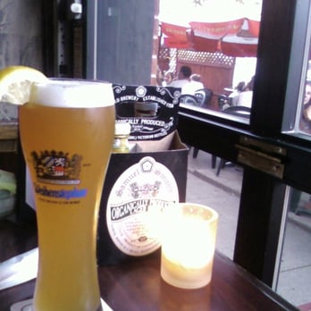 Bar on Buena - Half a liter of Ayinger (in a Weihenstephaner glass) on a nice summer day. - American Near Me - Chicago, Illinois Bar on Buena - Half a liter of Ayinger (in a Weihenstephaner glass) on a nice summer day. - American Near Me - Chicago, Illinois