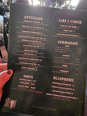 Menu photo 8 The Coffin Bar Lancaster, PA Menu photo 8 The Coffin Bar Lancaster, PA