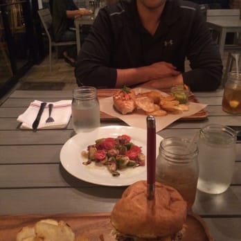 Garbo’s - Rob has his eye on my tuna sandwich! - Seafood Near Me - Austin, Texas
