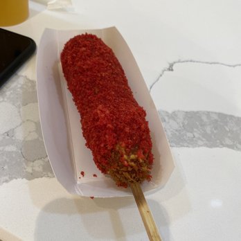 Mochinut - Tempe - Corn dog with hot Cheetos - Hot Dogs Near Me - Tempe, Arizona Mochinut - Tempe - Corn dog with hot Cheetos - Hot Dogs Near Me - Tempe, Arizona