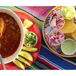 Chicken Posole  Only on Saturdays  (There's a different special Mexican dish every Saturday)
