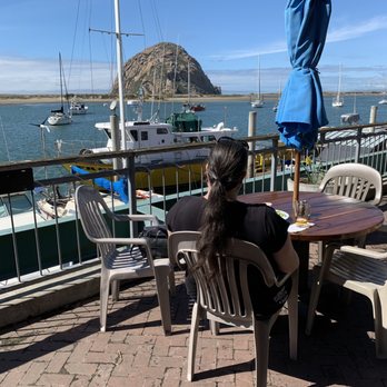 Blue Sky Bistro - Great view of the rock. I asked my server to take this pic. They happily obliged me. - Seafood Near Me - Morro Bay, California