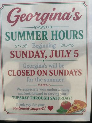 Menu photo 1 Georgina's Pizzeria Morrisville, NC