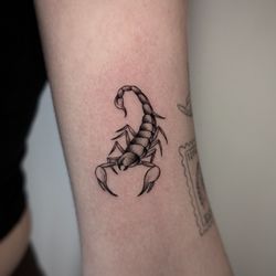 Sacred Rebel Tattoo  - Fine line scorpion tattoo