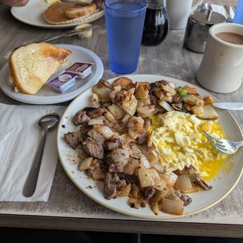 Mr G's Coffee Shop - Marinated Steak & Eggs W/ Home Fries & Sourdough Toast - Coffee & Tea Near Me - Lomita, California Mr G's Coffee Shop - Marinated Steak & Eggs W/ Home Fries & Sourdough Toast - Coffee & Tea Near Me - Lomita, California