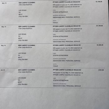 EBR Carpet Cleaning - This is a printout of some of the fraudulent activities that has been going on for the last few months - Carpet Cleaning Near Me EBR Carpet Cleaning - This is a printout of some of the fraudulent activities that has been going on for the last few months - Carpet Cleaning Near Me