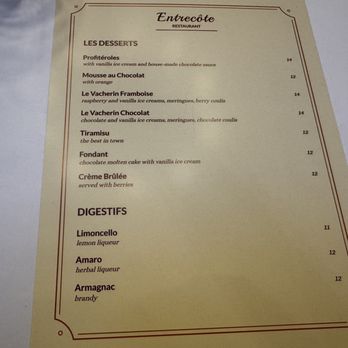 Entrecôte Restaurant - Desserts July 2026 - French Near Me - Vancouver, British Columbia Entrecôte Restaurant - Desserts July 2026 - French Near Me - Vancouver, British Columbia