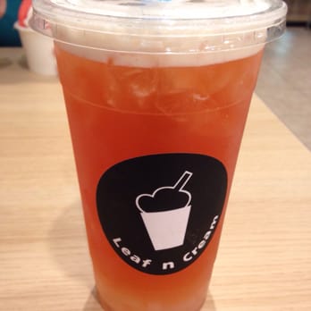 Leaf N Cream - Passion Fruit, Lychee, and Strawberry Green Tea w/ Lychee Jelly ($3.25) - Bubble Tea Near Me - Tustin, California Leaf N Cream - Passion Fruit, Lychee, and Strawberry Green Tea w/ Lychee Jelly ($3.25) - Bubble Tea Near Me - Tustin, California
